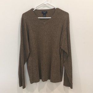 Dockers Men's Long Sleeve Brown Sweater, Size L